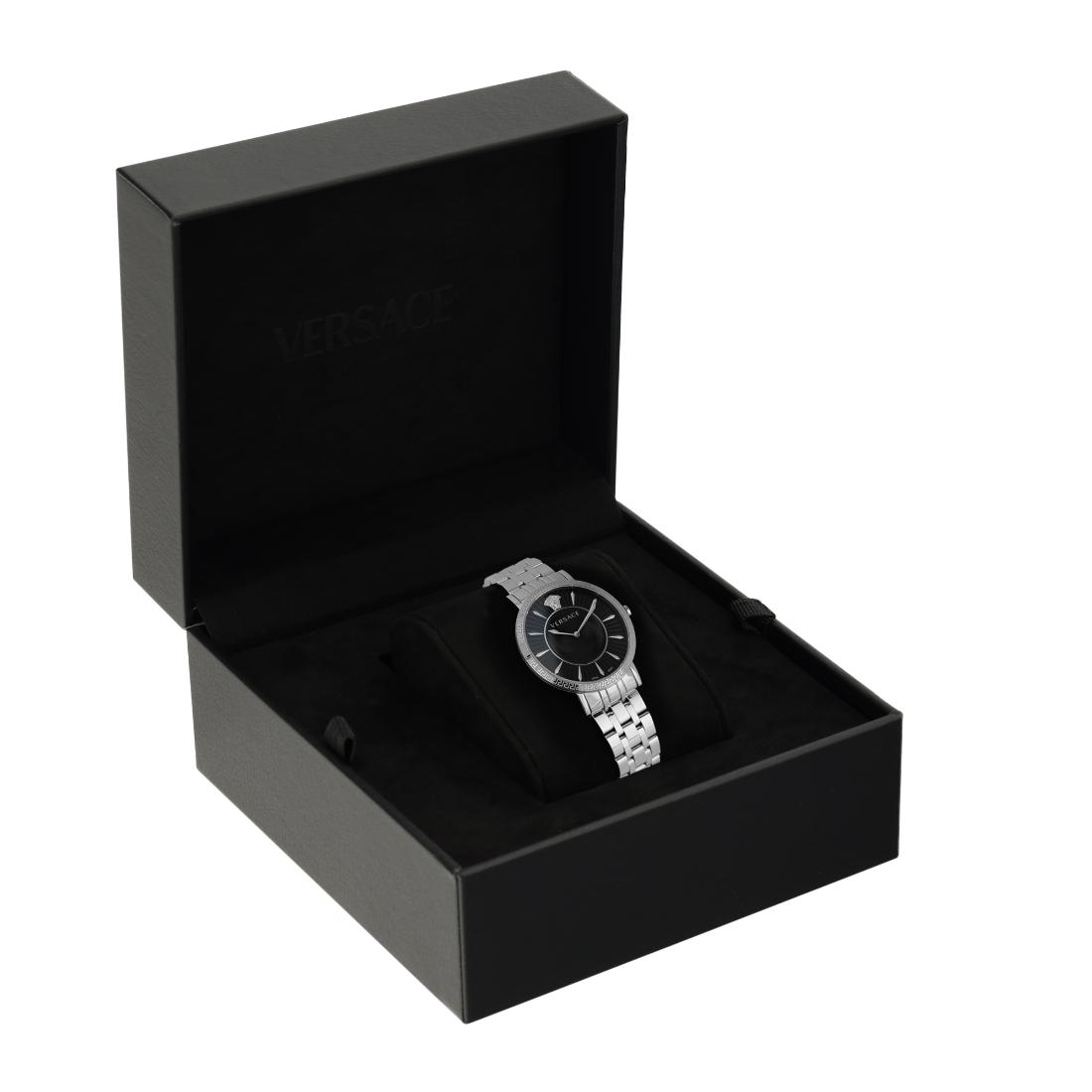 Versace V-Eternal 38 mm Black Dial Women Analog Watch- VEJL00924