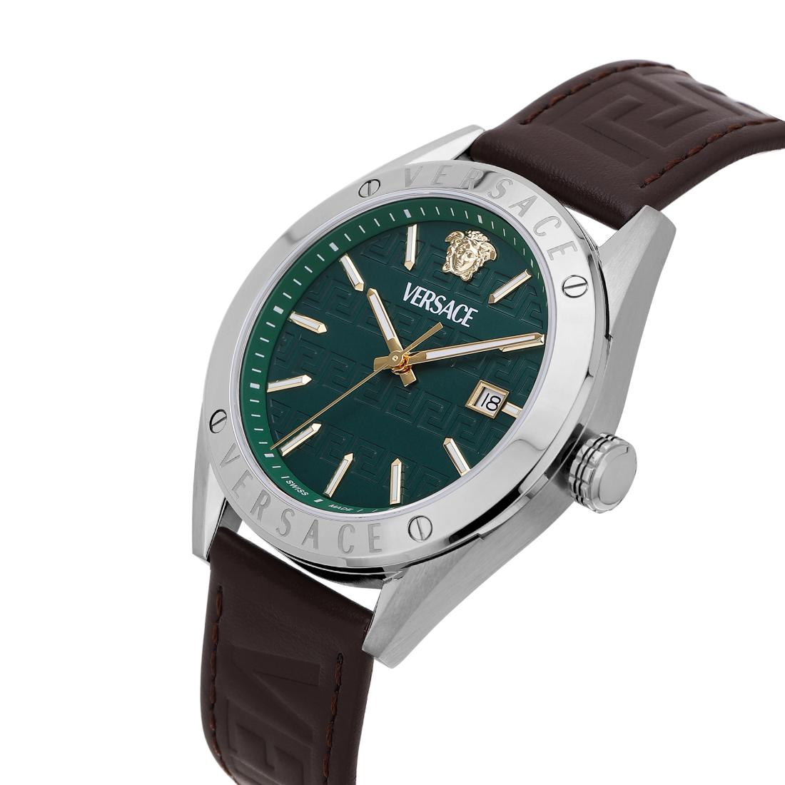 Versace Vekha Athletics 3 Hands 41 mm Green Dial Men Analog Watch- VEKHA0125