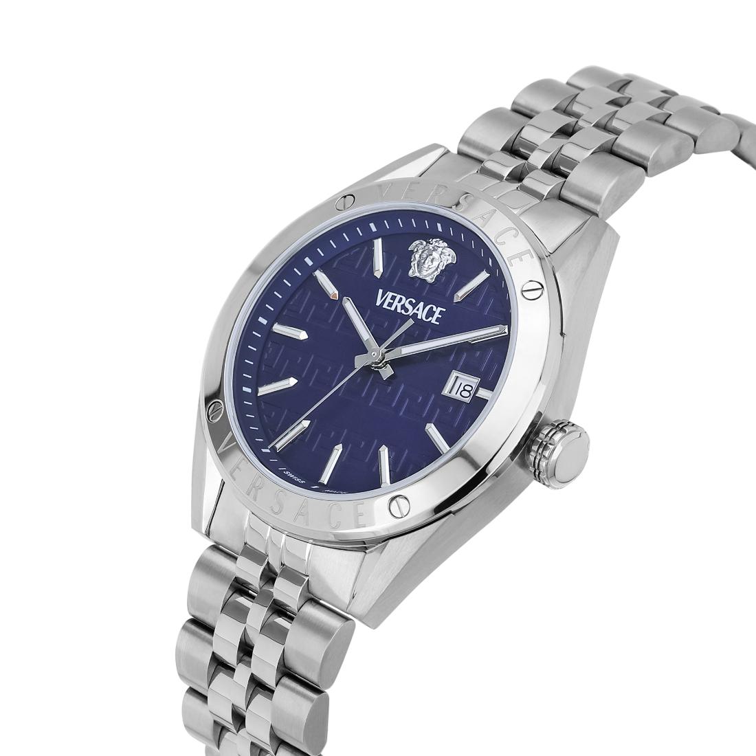 Versace Vekha Athletics 3 Hands 41 mm Blue Dial Men Analog Watch- VEKHA0325
