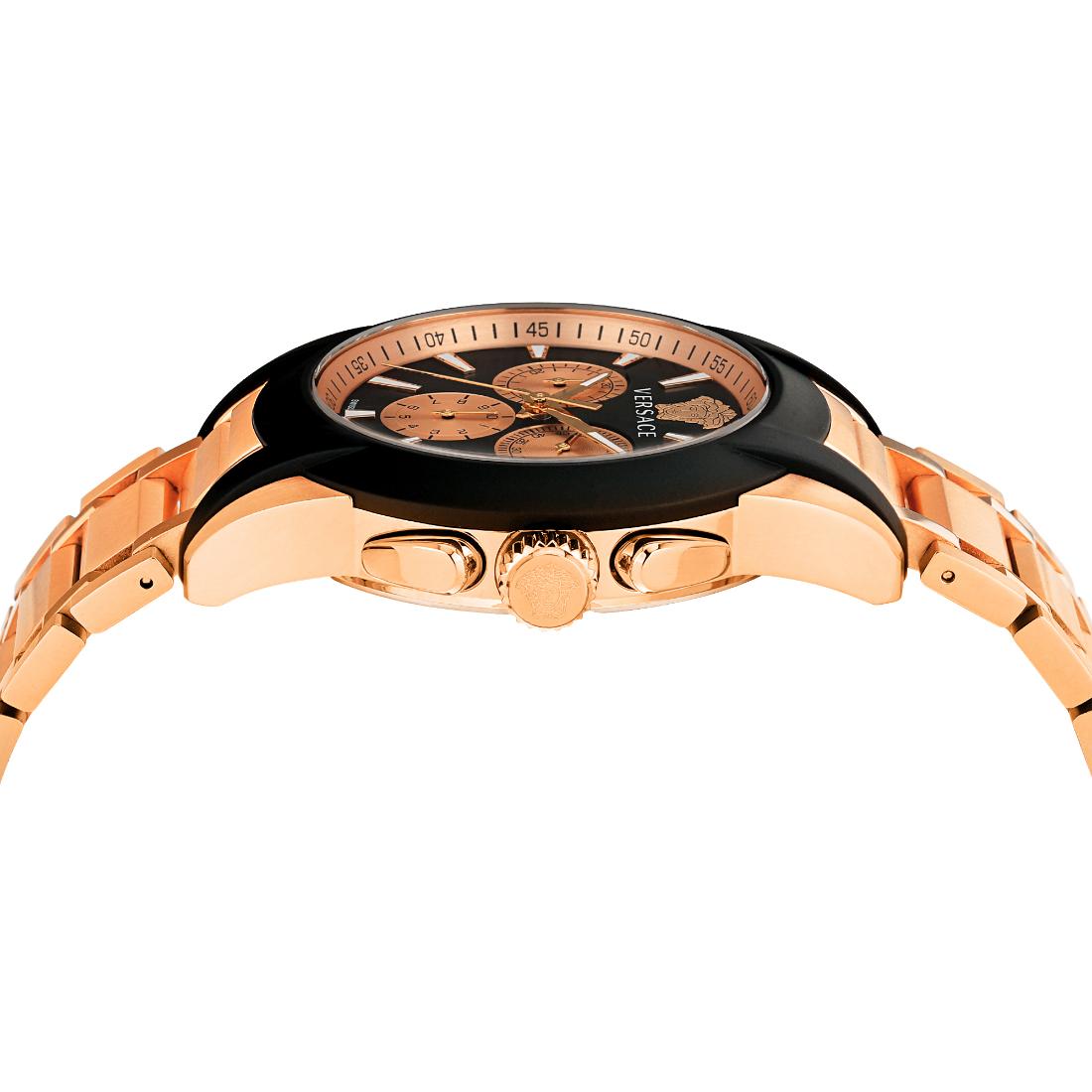 Versace Men 42 mm Size Black Round Dial Analog Watch- VEM800318