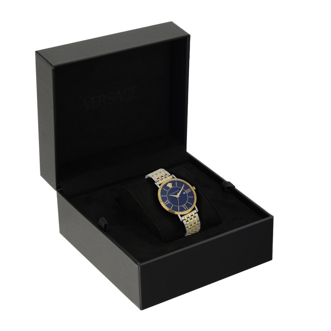 Versace V-Eternal 42 mm Blue Dial Men Analog Watch- VENCA0324