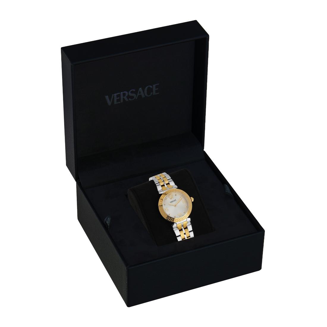 Versace Women 32 mm Size White-Silver Round Dial Analog Watch- VEOCA0324