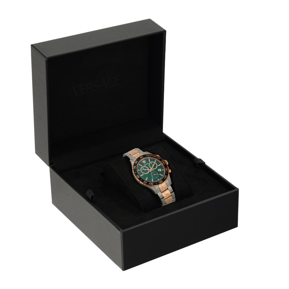 Versace New Hellen Chrono 43 x 56.6 mm Green Dial Men Watch- VEPCA0424