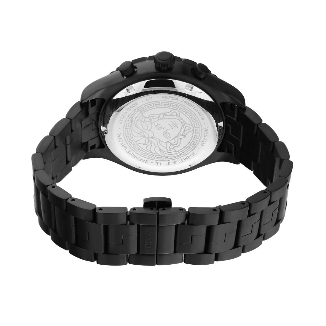 Versace New Hellen Chrono 43 x 56.6 mm Black Dial Men Watch- VEPCA0624