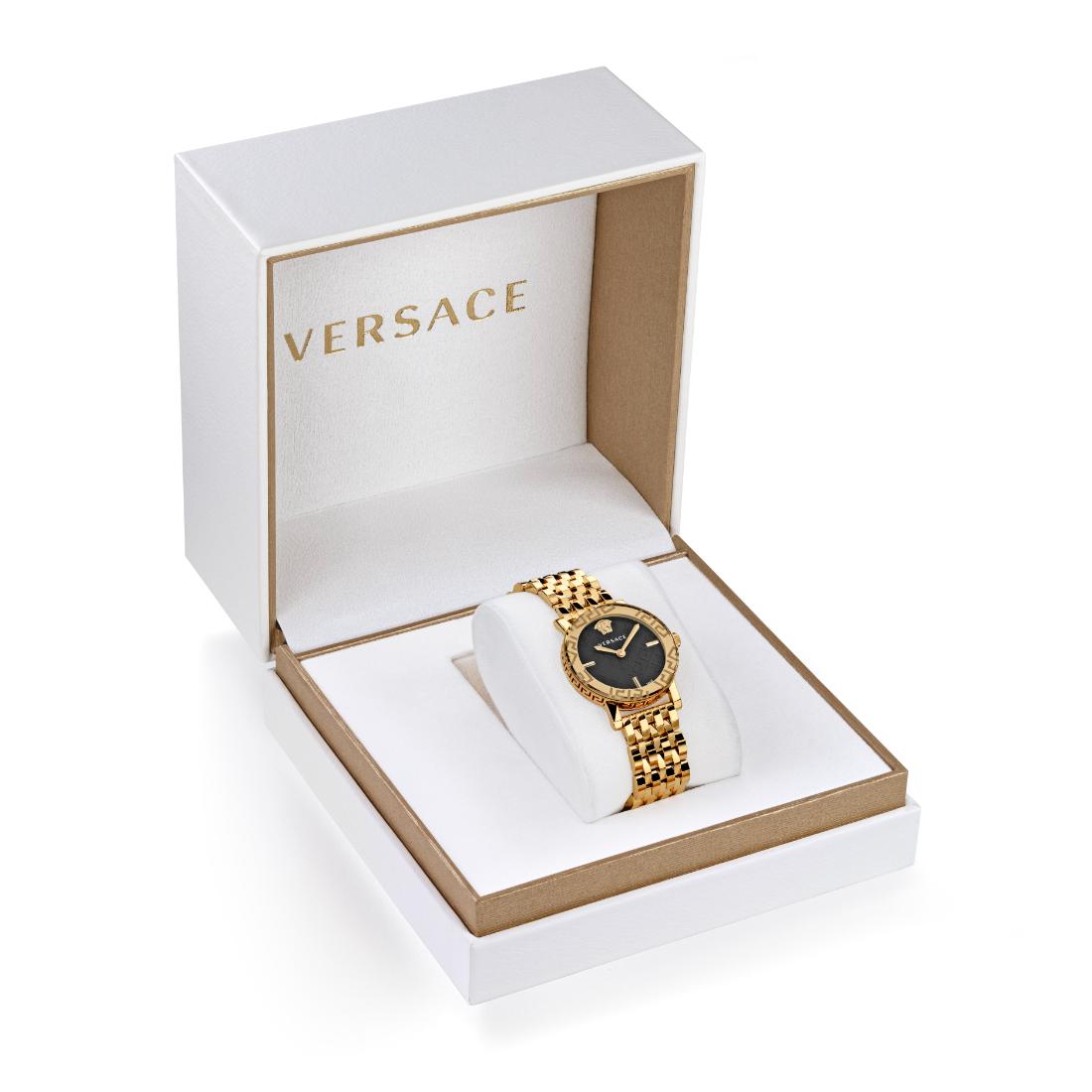 Versace U3-Greca 32 mm Black Dial Women Analog Watch- VEU300621