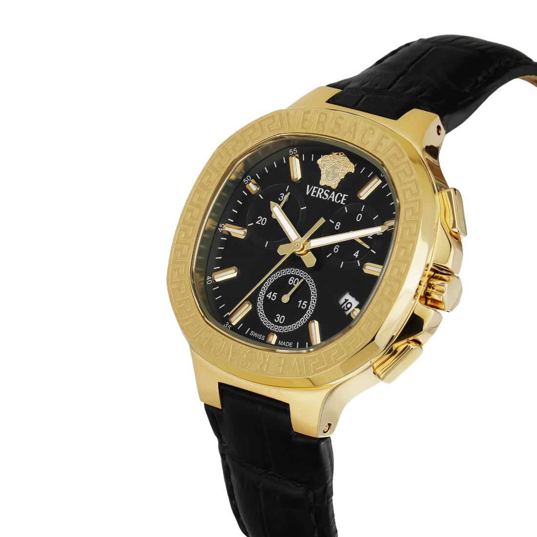 Versace V-Lady 40 mm Black Dial Unisex Chrono Watch- VEVCA0224