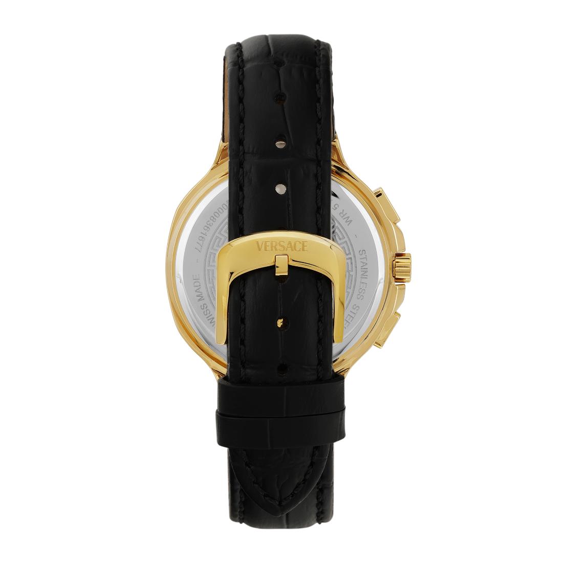Versace V-Lady 40 mm Black Dial Unisex Chrono Watch- VEVCA0224