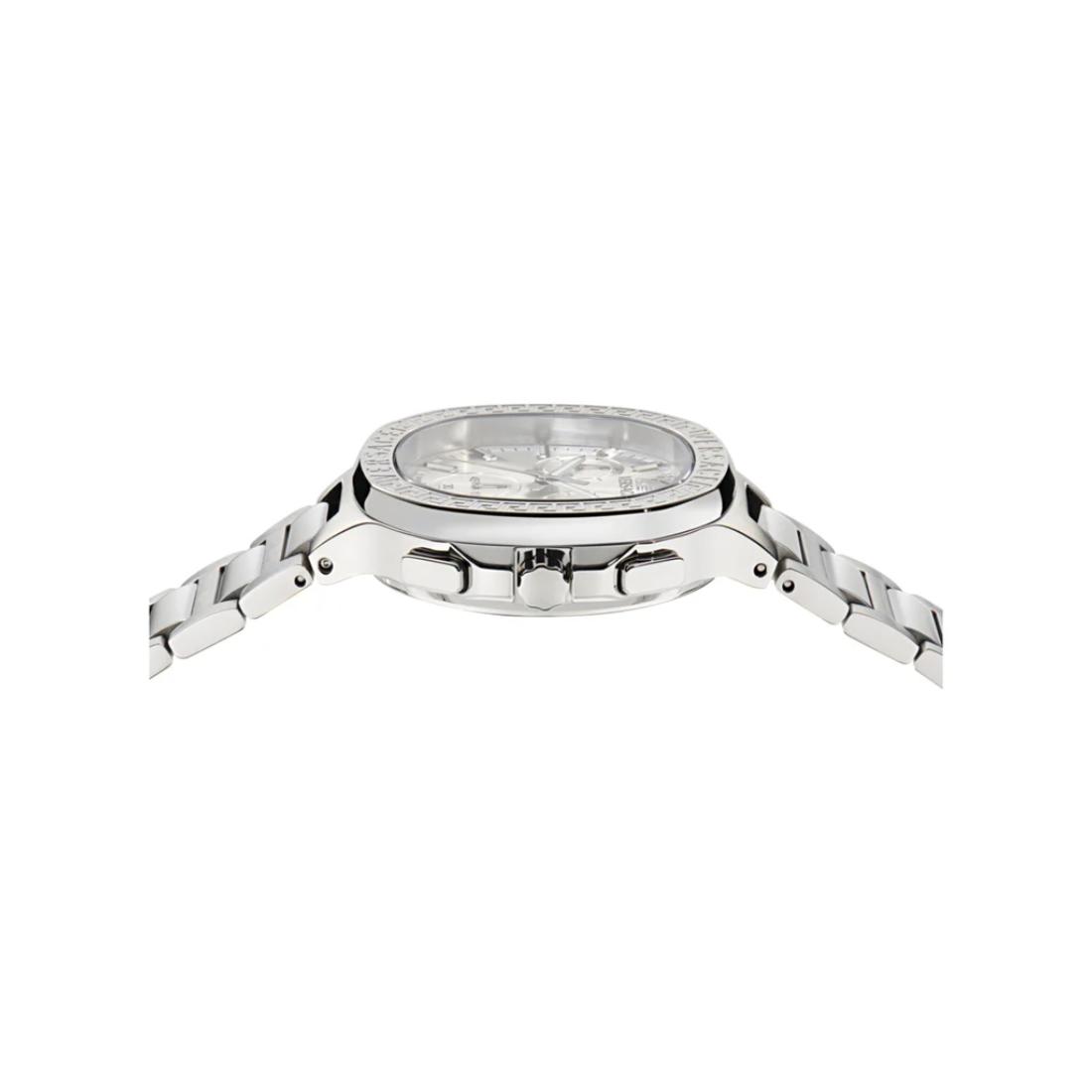 Versace V-Lady 40 mm White-Silver Dial Unisex Chrono Watch- VEVCA0424