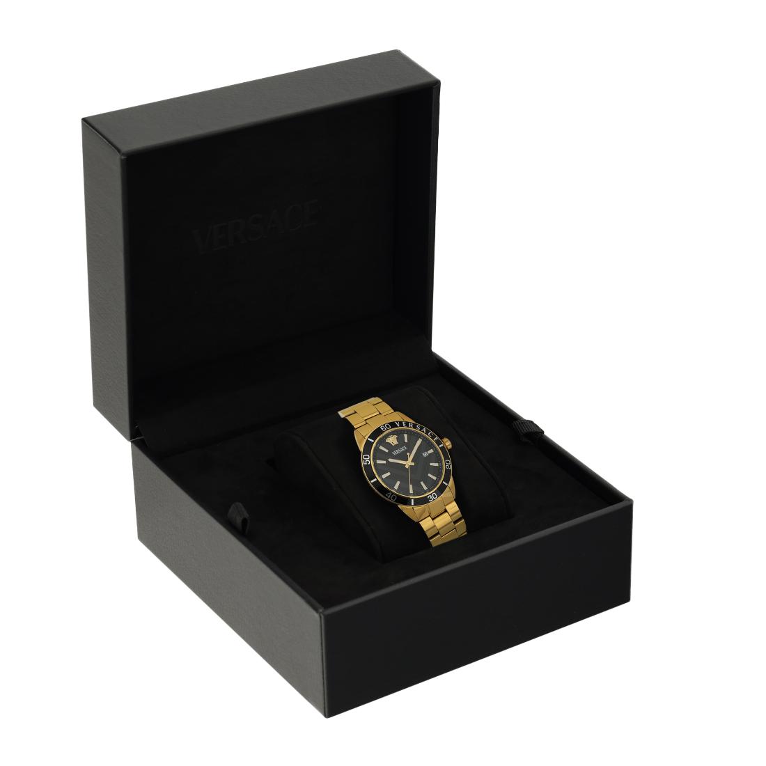 Versace Greca Urban 43 mm Black Dial Men Analog Watch- VEYCA0724