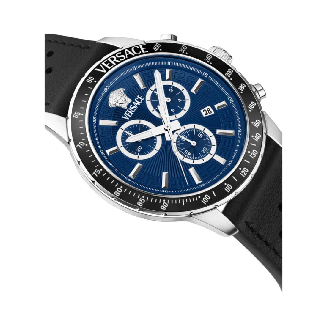 Versace Sport 44 mm Blue Dial Men Chrono Watch- VEZCA0124