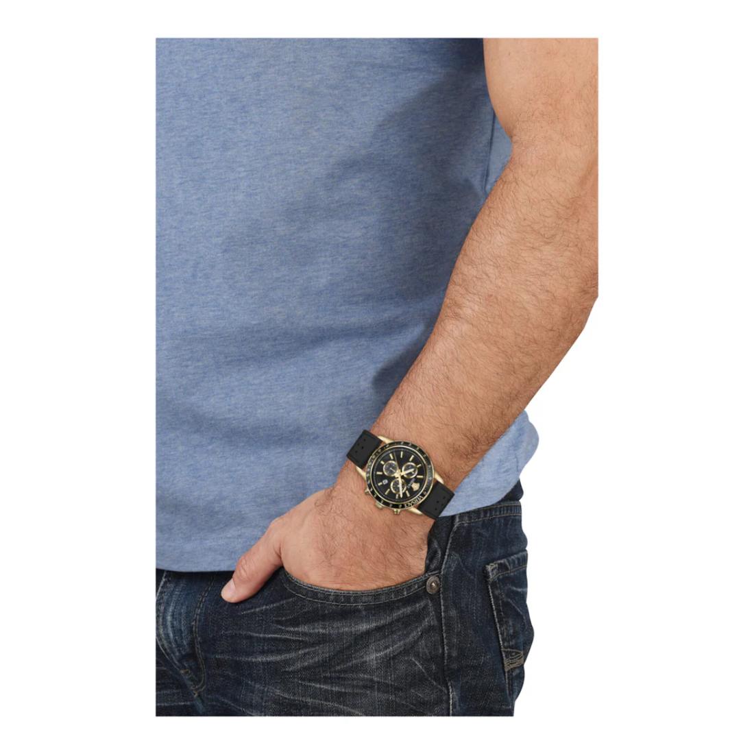 Versace Sport 44 mm Black Dial Men Chrono Watch- VEZCA0224