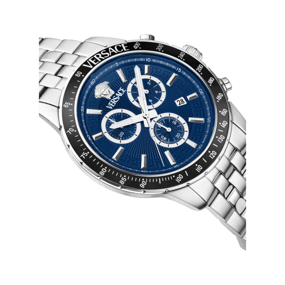 Versace Sport 44 mm Blue Dial Men Chrono Watch- VEZCA0324
