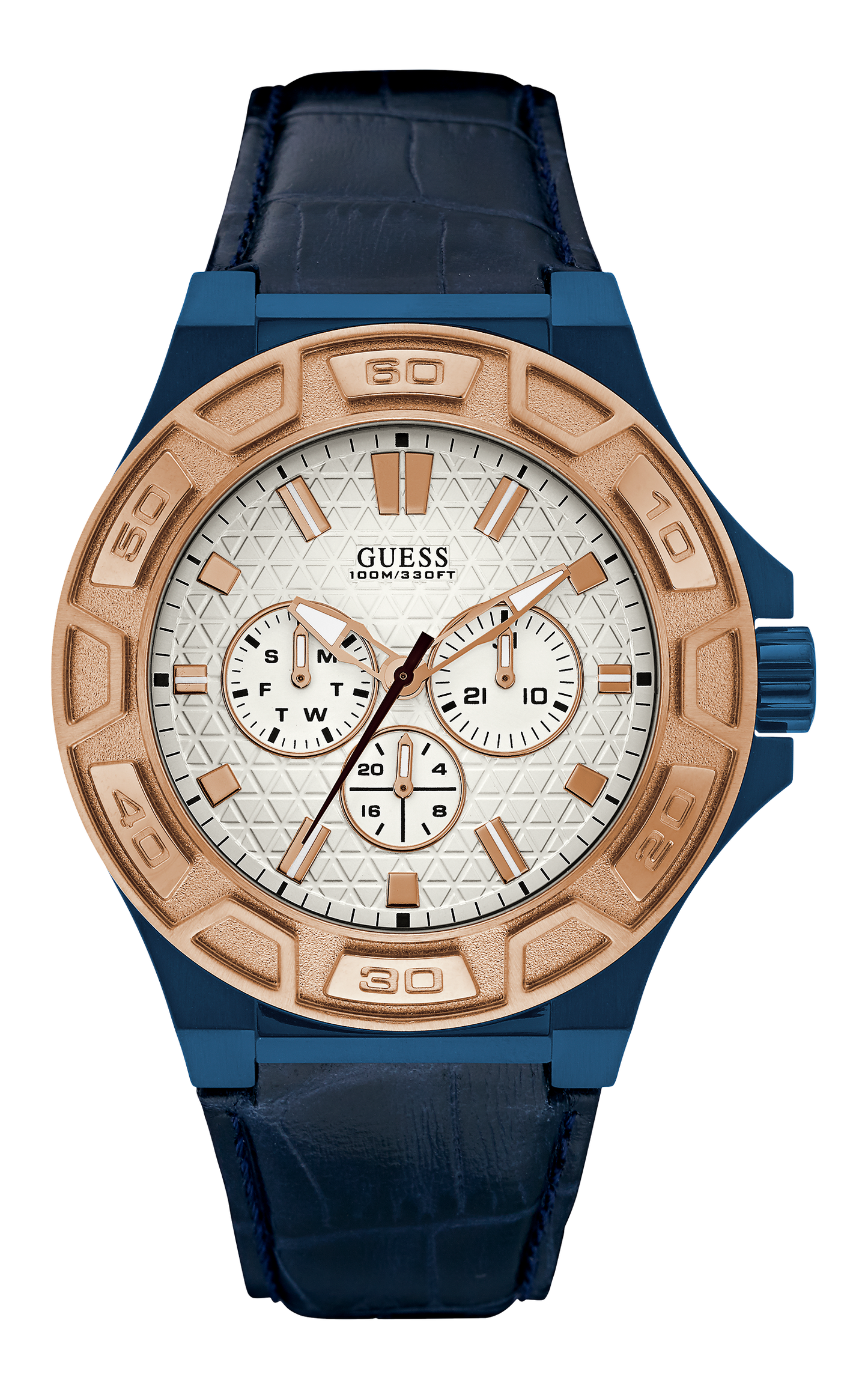 Guess Mens Blue Multi-function Watch - W0674G7