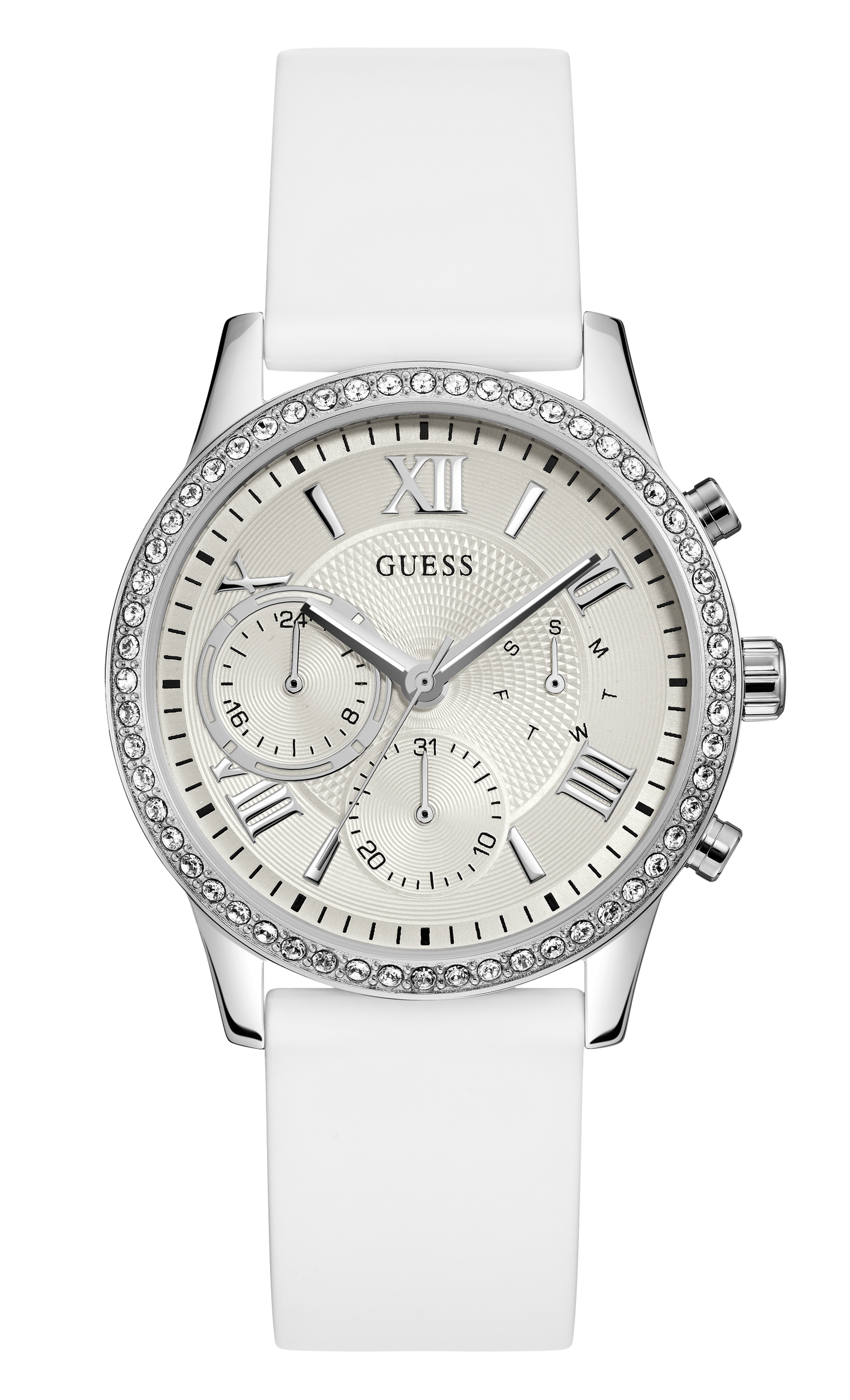 Guess Ladies White Multi-function Watch - W1135L7