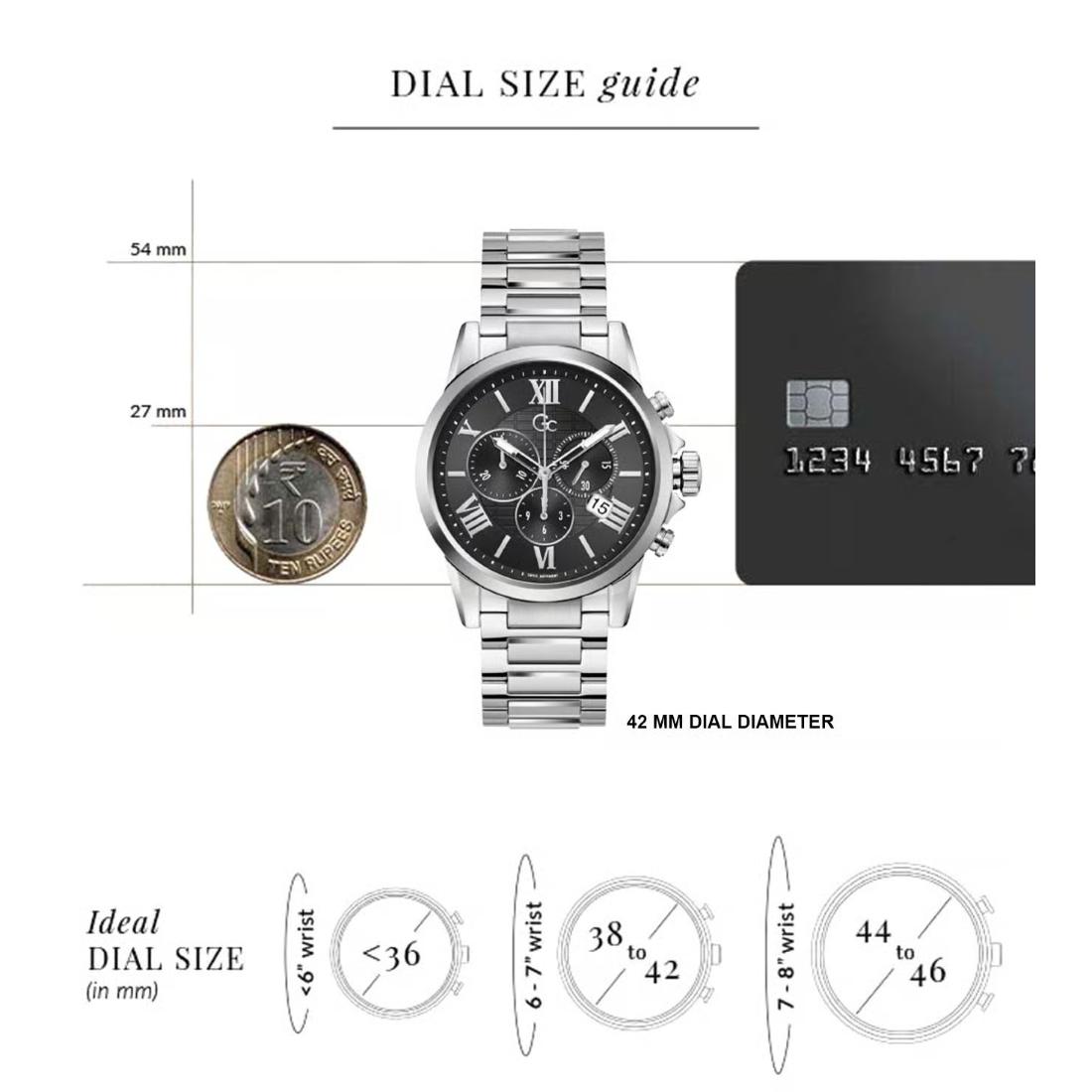 GC Gcc Esquire Black Round Dial Analog Men Watch - Y08014G2MM