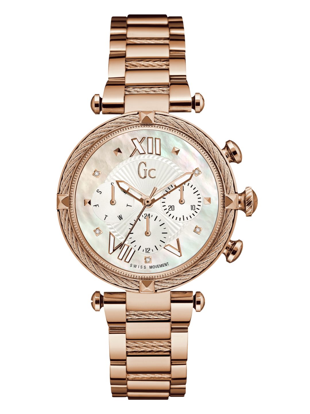 GC Ladies Wrist Watch White - Y16114L1