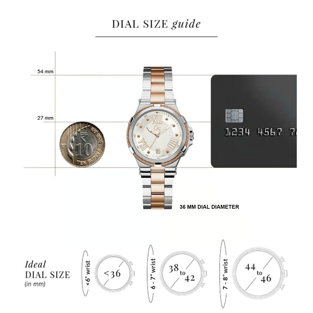 GC Gsc Structura Cable White Round Dial Analog Women Watch - Y34008L1MM