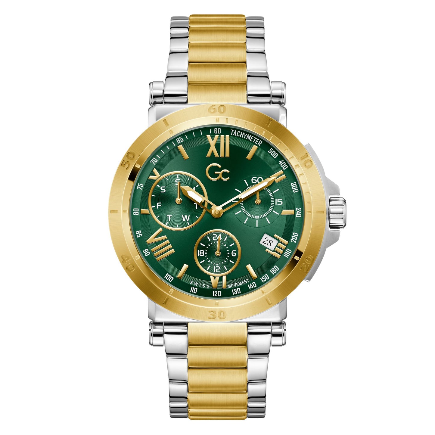 GC Green Dial Multifunction 44 mm Men's Watch Y44011G9M