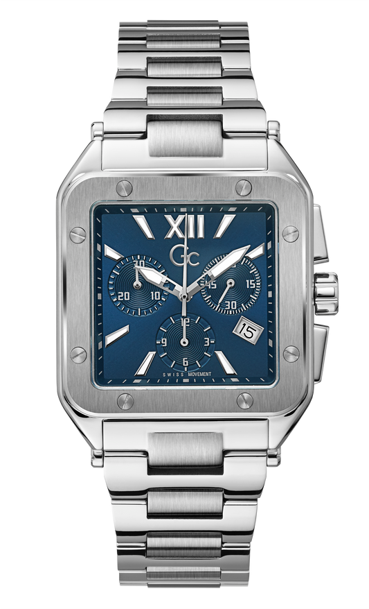 GC Blue Dial Quartz Chronograph Men Watch - Z08003G7MF