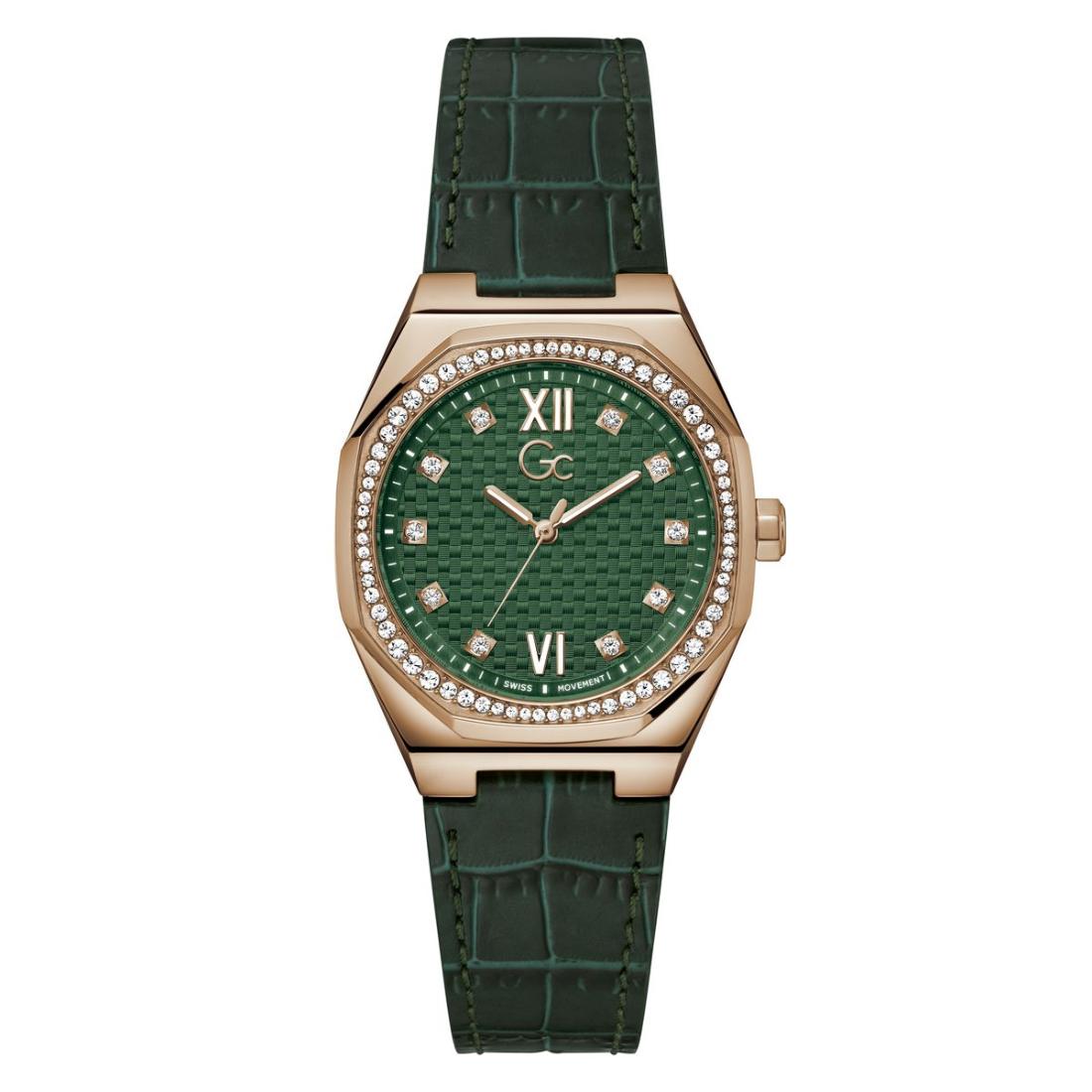GC Coussin Sleek Lady Green Tonneau Dial Analog Women Watch - Z25004L9MF