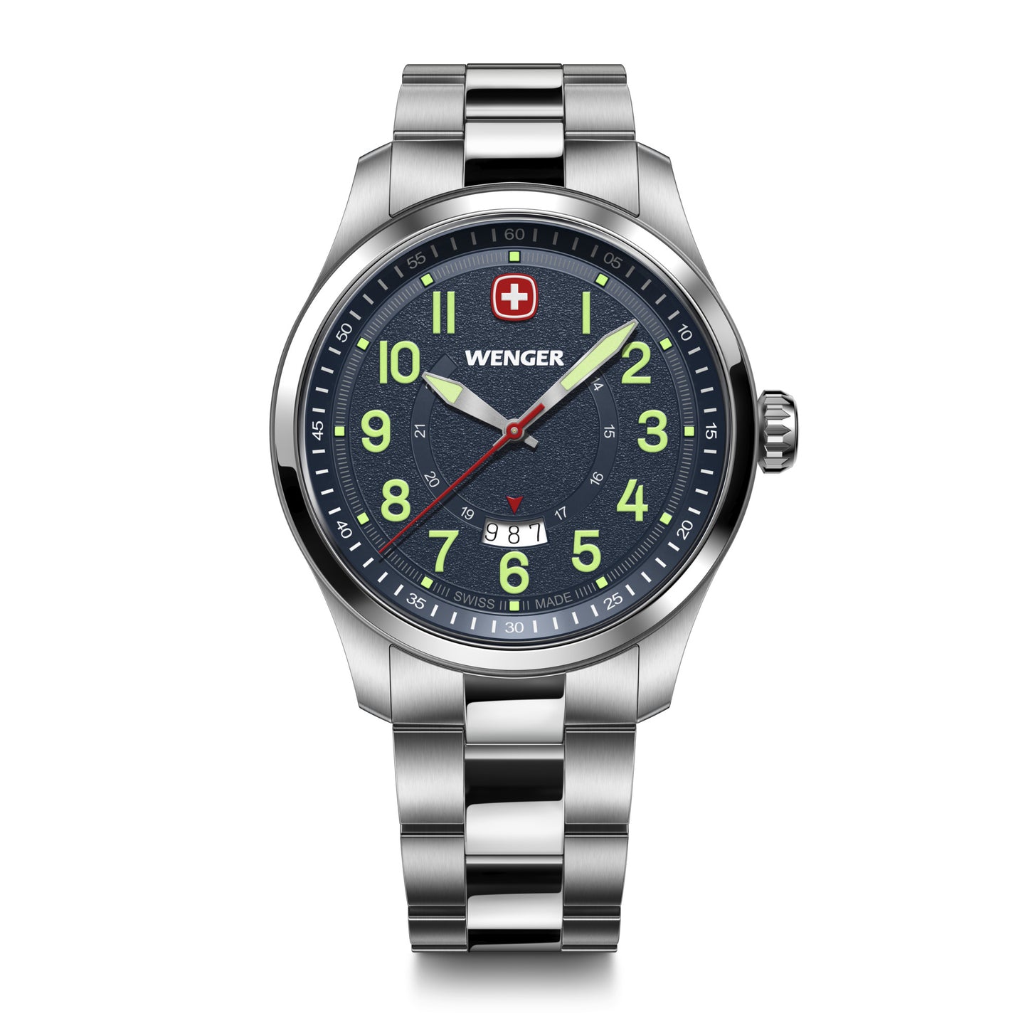 Wenger Terragraph Blue Dial 43mm Men Analog Watch 01.0541.123