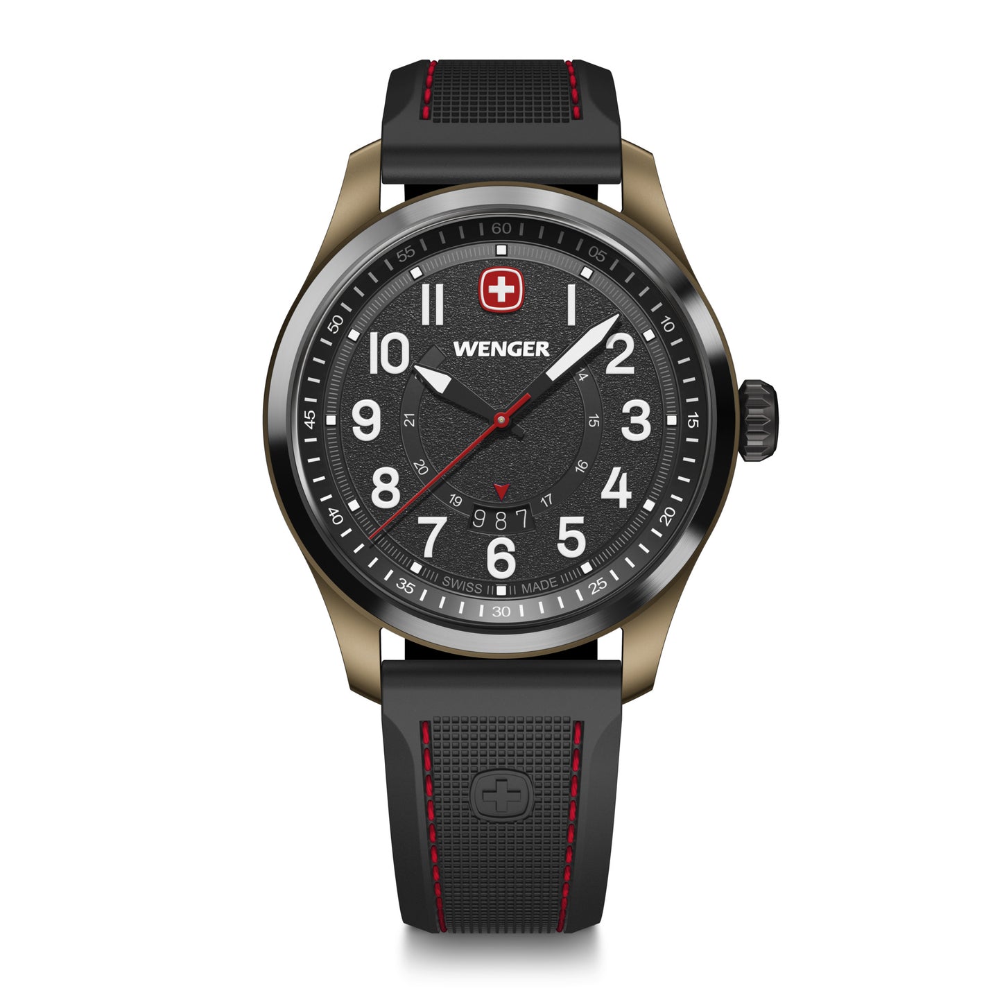 Wenger Terragraph Black Dial 43mm Men Analog Watch 01.0541.124