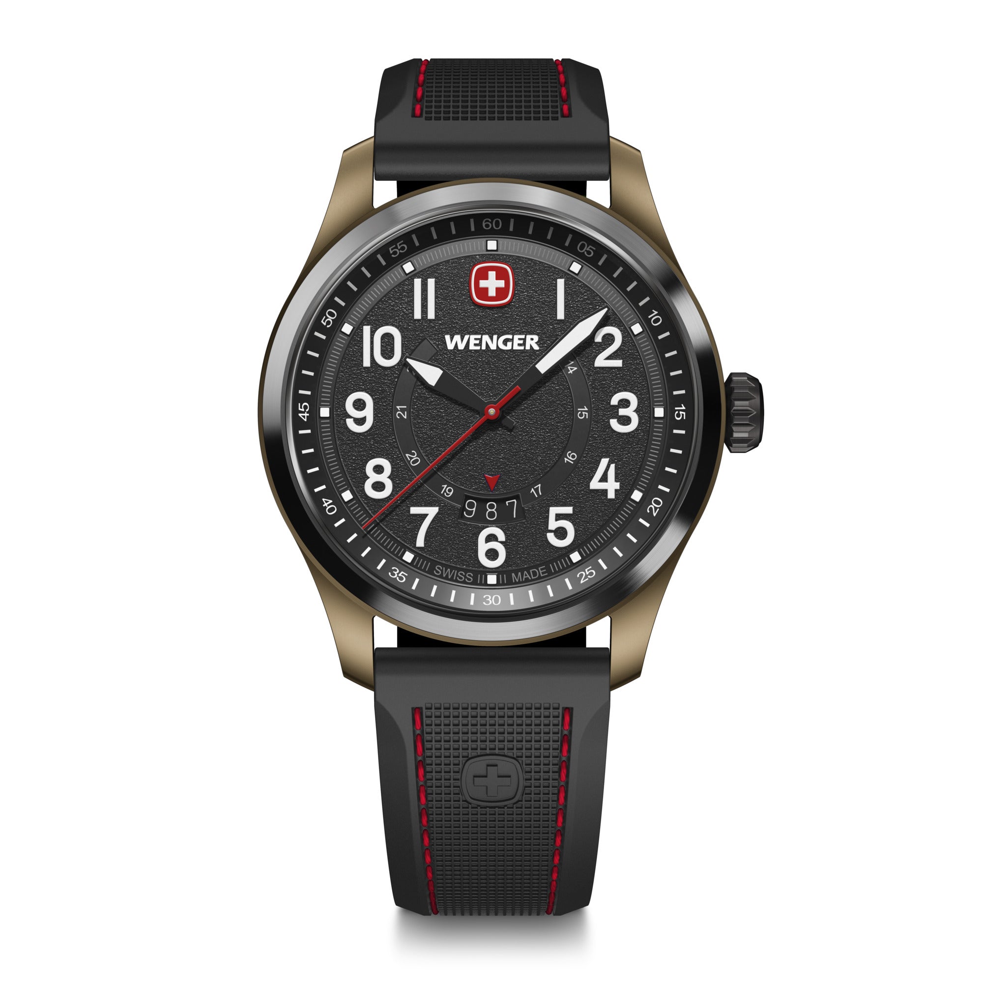 Wenger Terragraph Black Dial 43mm Men Analog Watch 01.0541.124