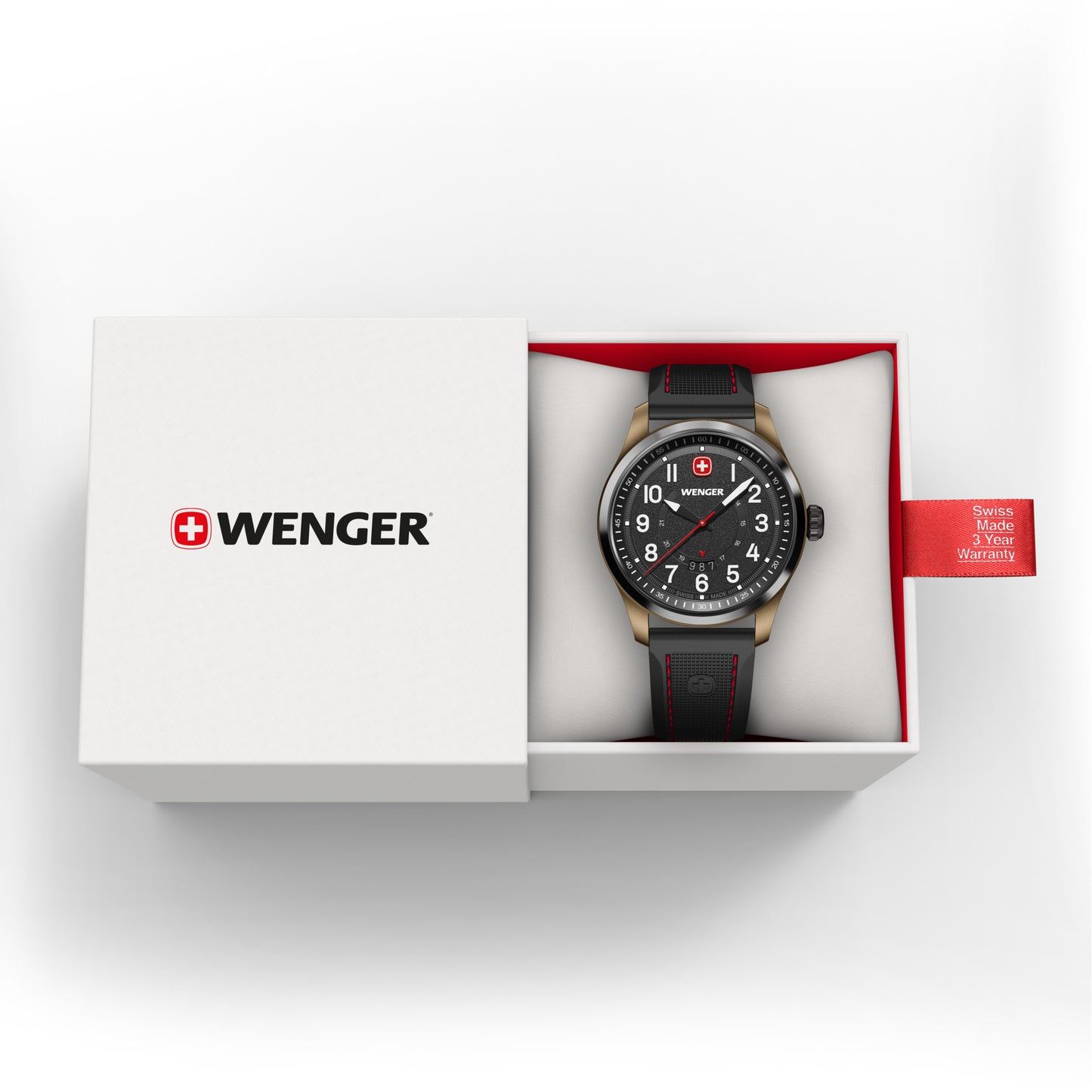 Wenger Terragraph Black Dial 43mm Men Analog Watch 01.0541.124