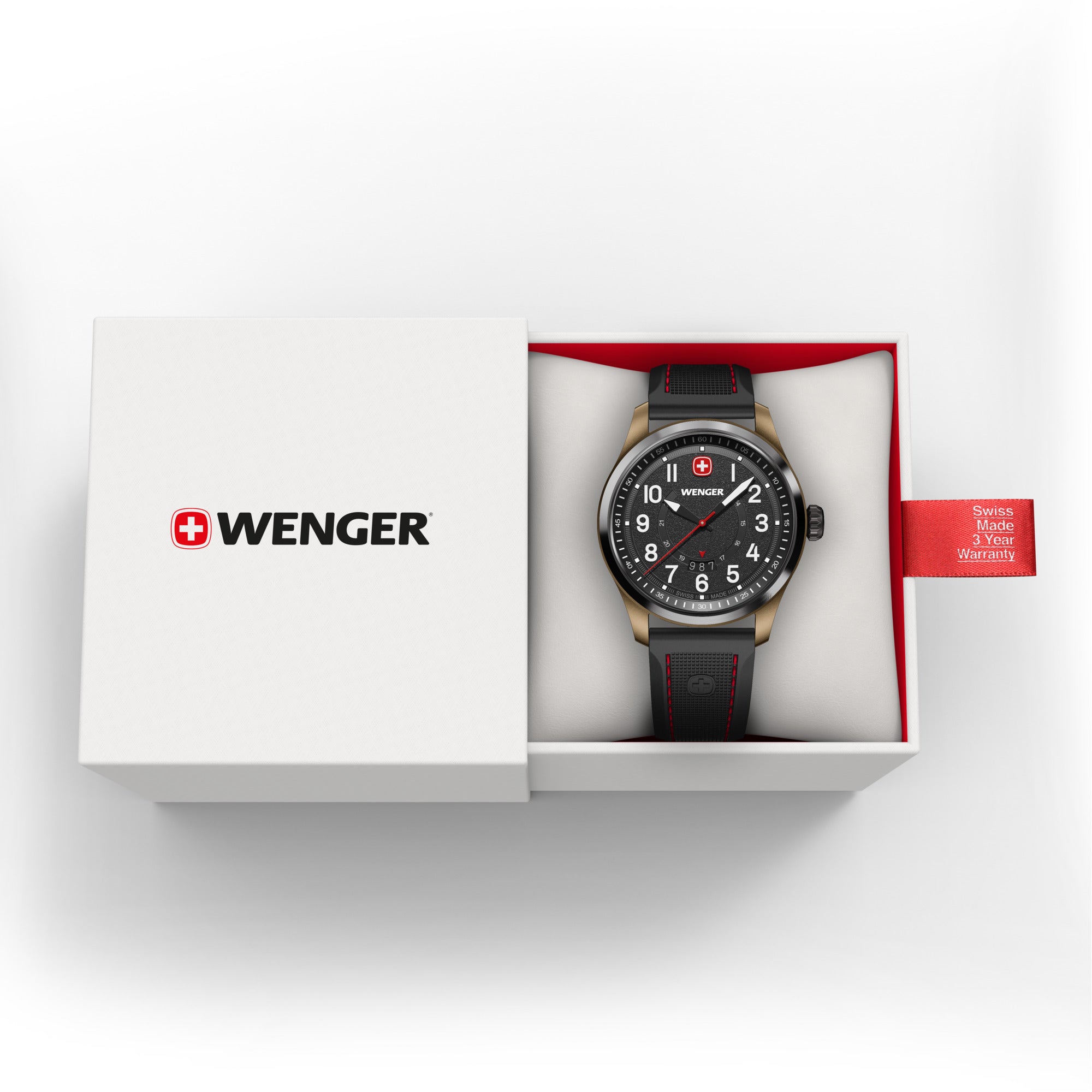 Wenger Terragraph Black Dial 43mm Men Analog Watch 01.0541.124