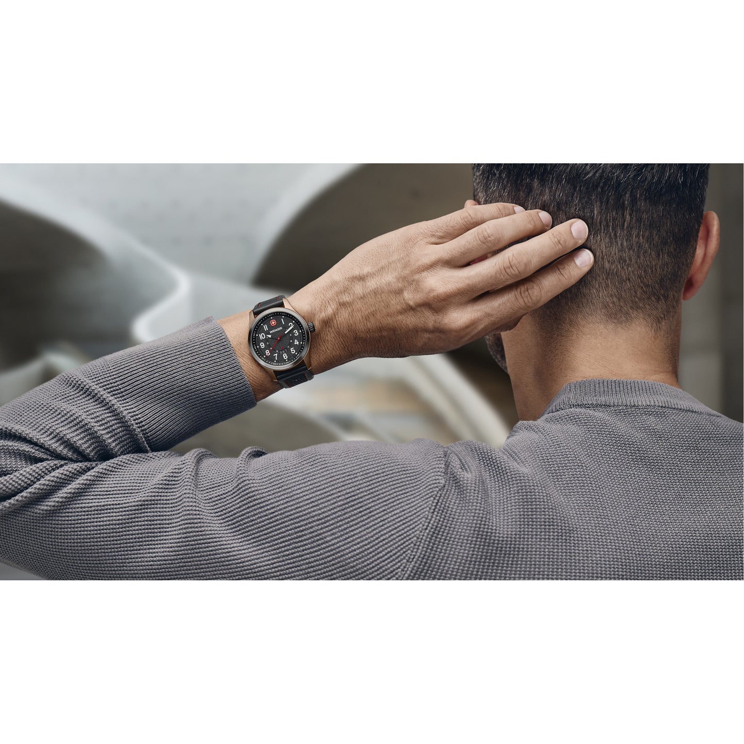 Wenger Terragraph Black Dial 43mm Men Analog Watch 01.0541.124