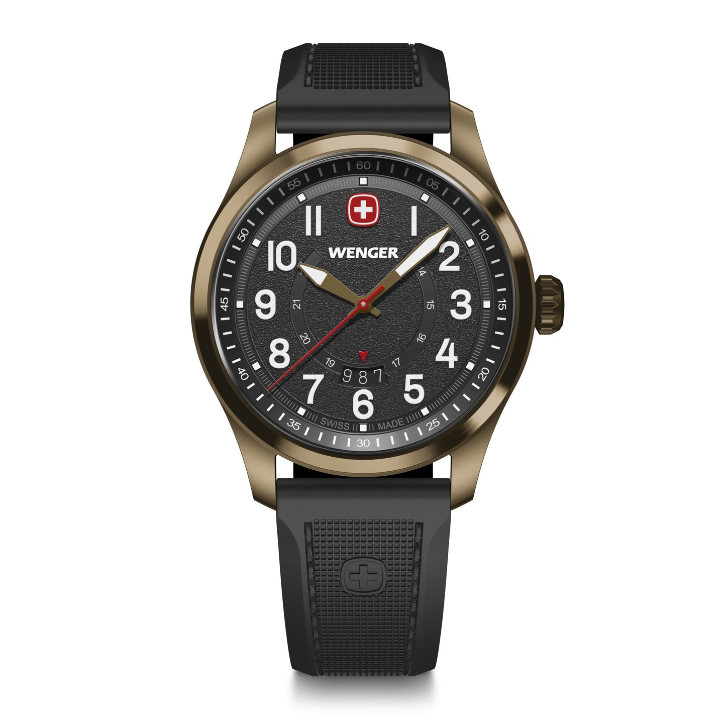 Wenger Terragraph Black Dial 43mm Men Analog Watch 01.0541.125