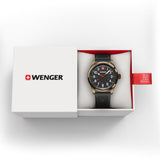 Wenger Terragraph Black Dial 43mm Men Analog Watch 01.0541.125