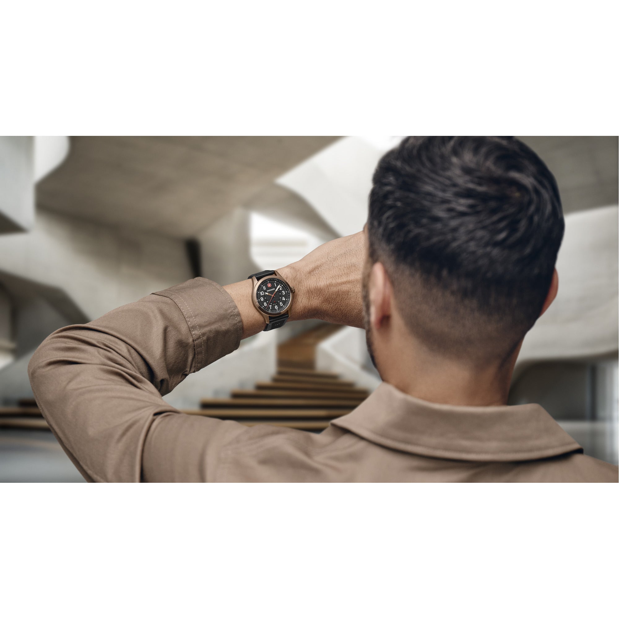 Wenger Terragraph Black Dial 43mm Men Analog Watch 01.0541.125