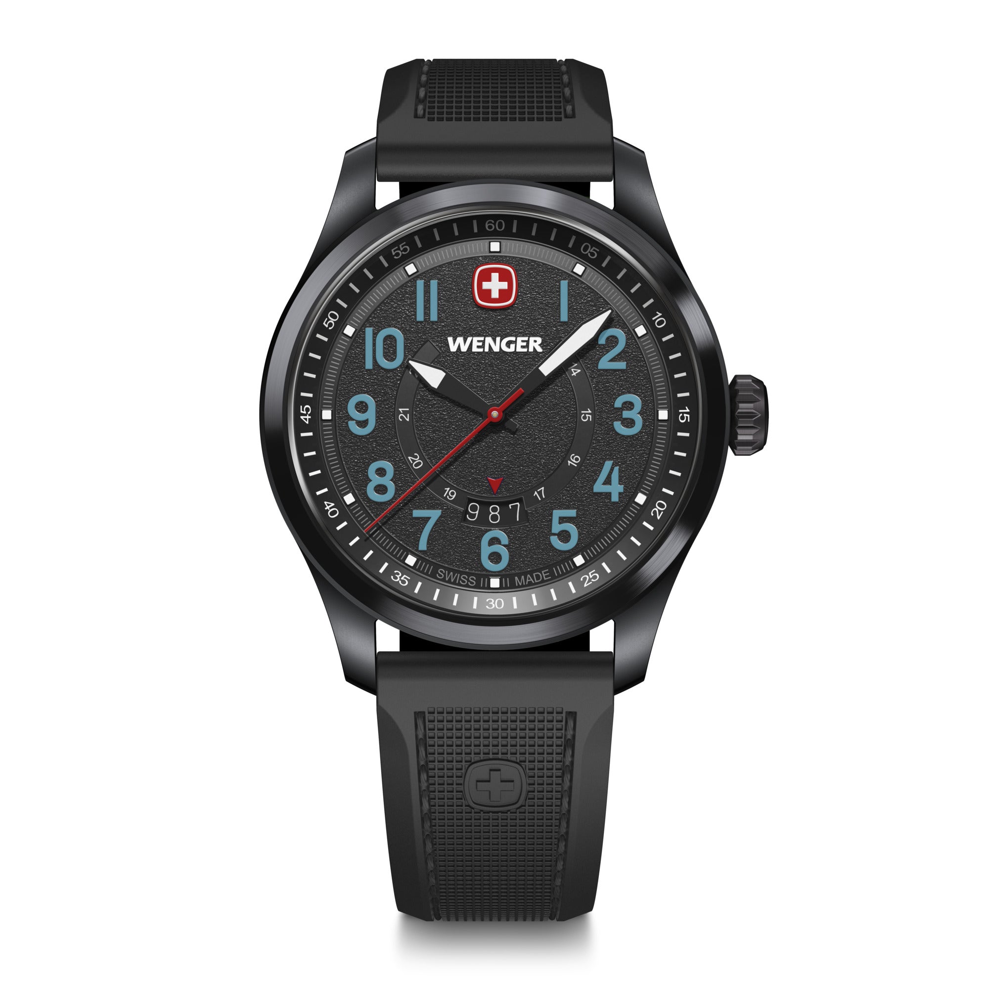 Wenger Terragraph Black Dial 43mm Men Analog Watch 01.0541.127
