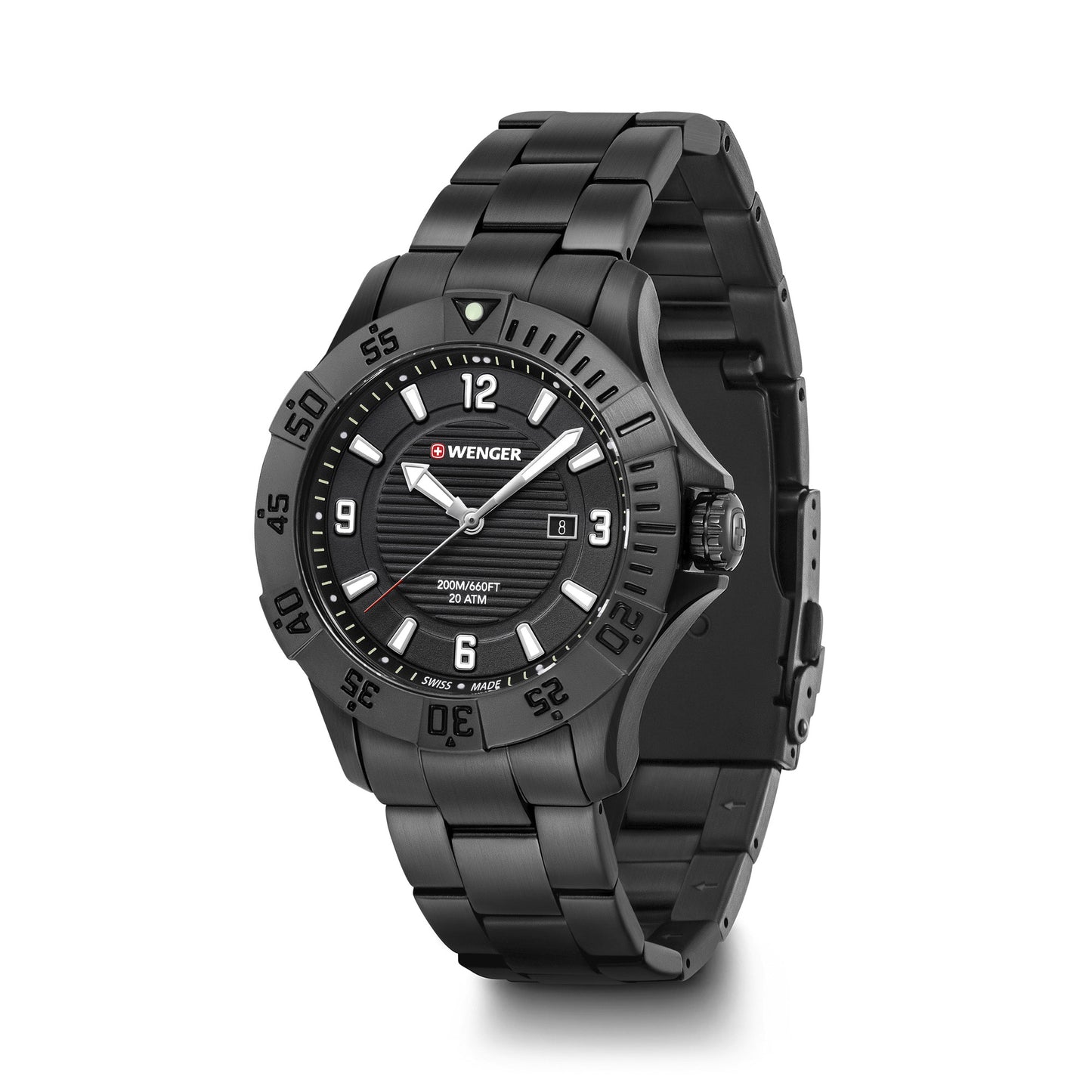 Wenger Sea Force 43mm Men Black Dial Analog Watch 01.0641.135