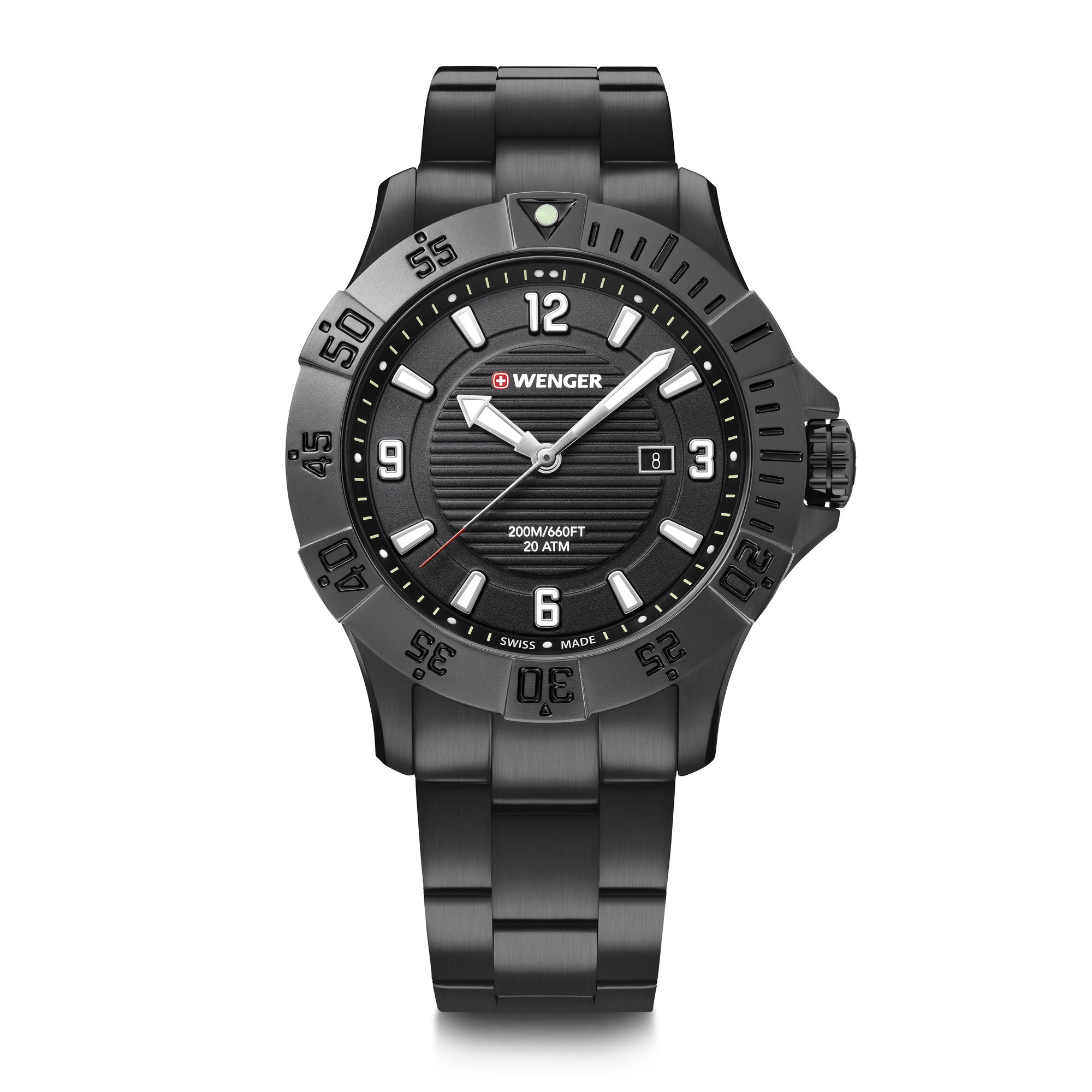 Wenger Sea Force 43mm Men Black Dial Analog Watch 01.0641.135