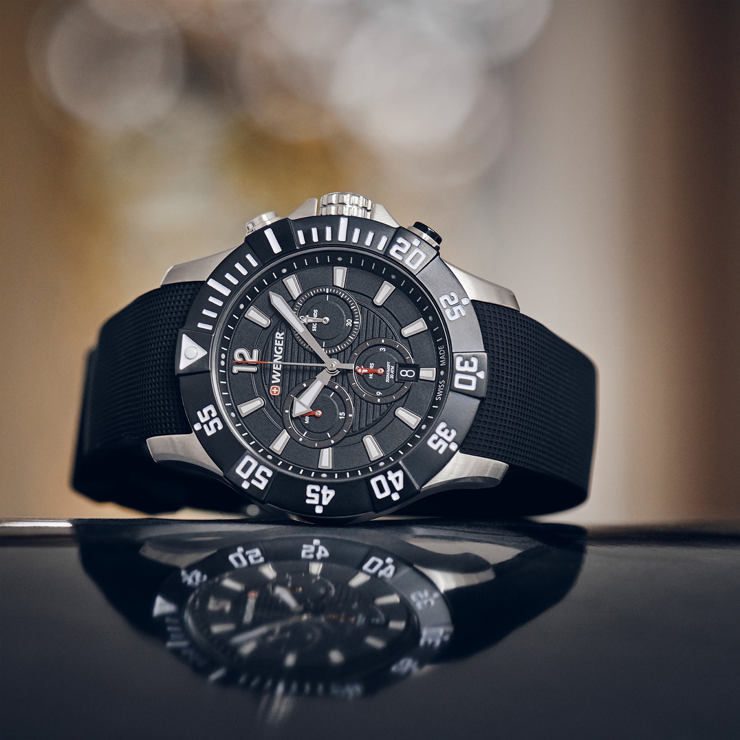 Wenger Seaforce Chrono 43mm Black Dial Men Watch 01.0643.118