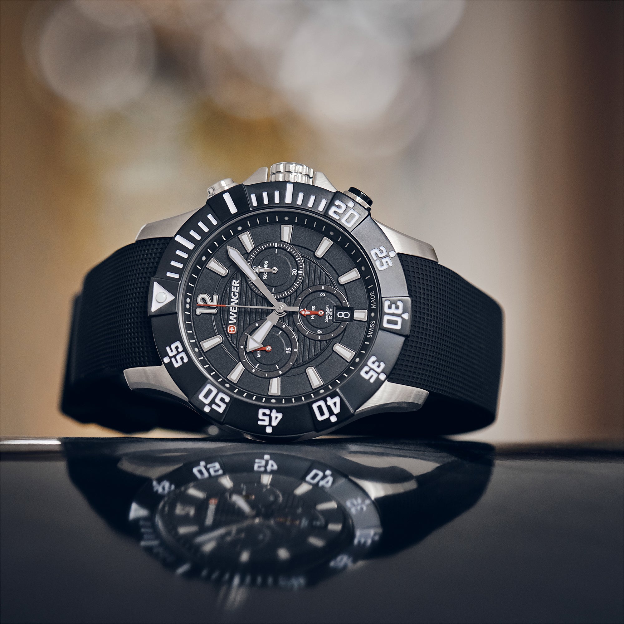 Wenger Seaforce Chrono 43mm Black Dial Men Watch 01.0643.118