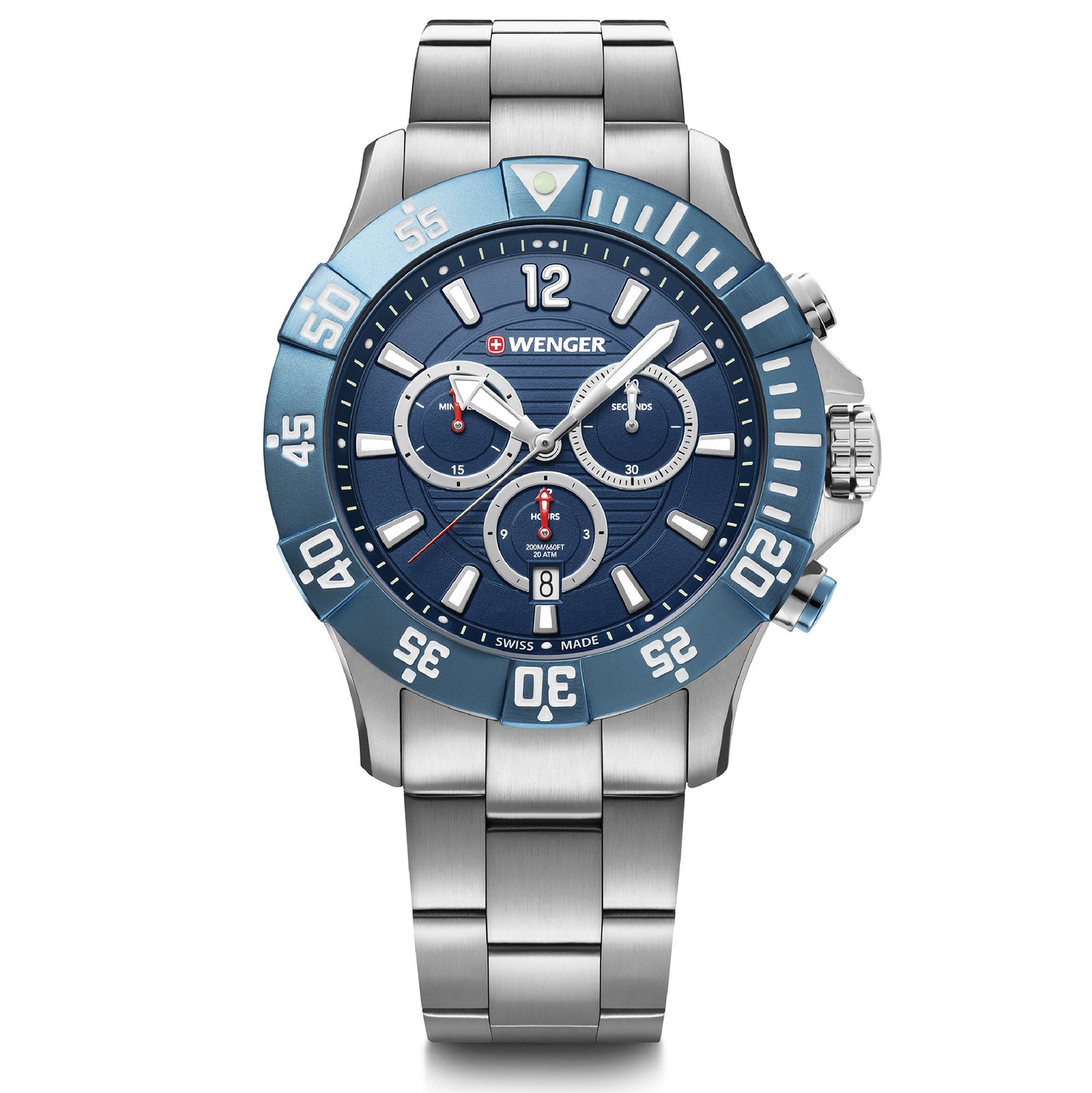 Wenger Seaforce Chrono 43mm Blue Dial Men Watch 01.0643.119
