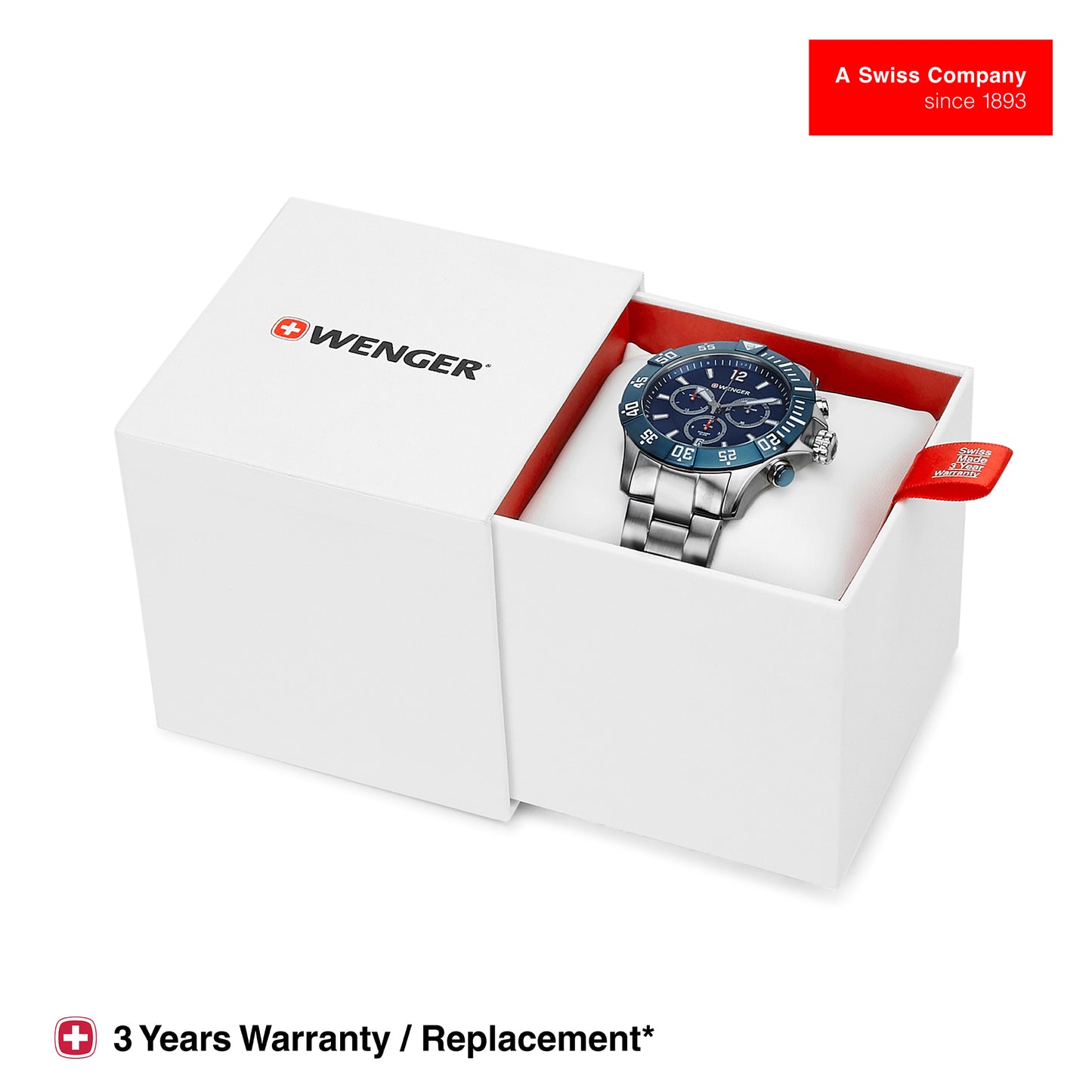 Wenger Seaforce Chrono 43mm Blue Dial Men Watch 01.0643.119