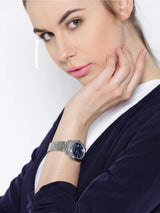 Wenger Edge Index Women 34 mm Blue Dial Analog Watch 01.1121.103