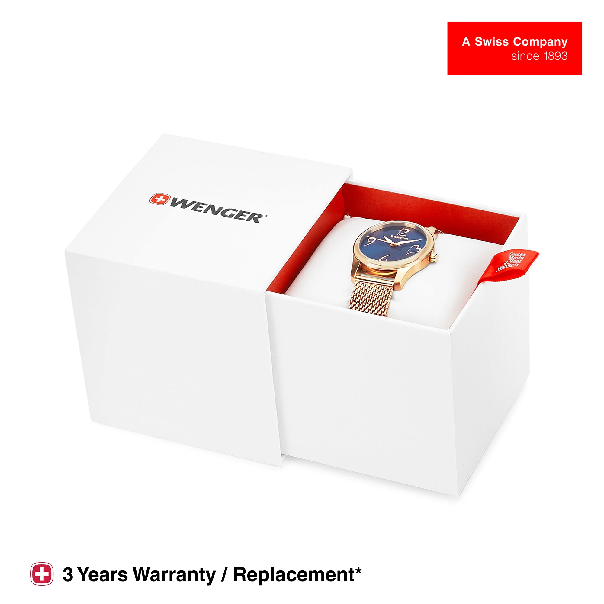 Wenger City Very 34 mm Blue Dial Women Analog Watch 01.1421.120
