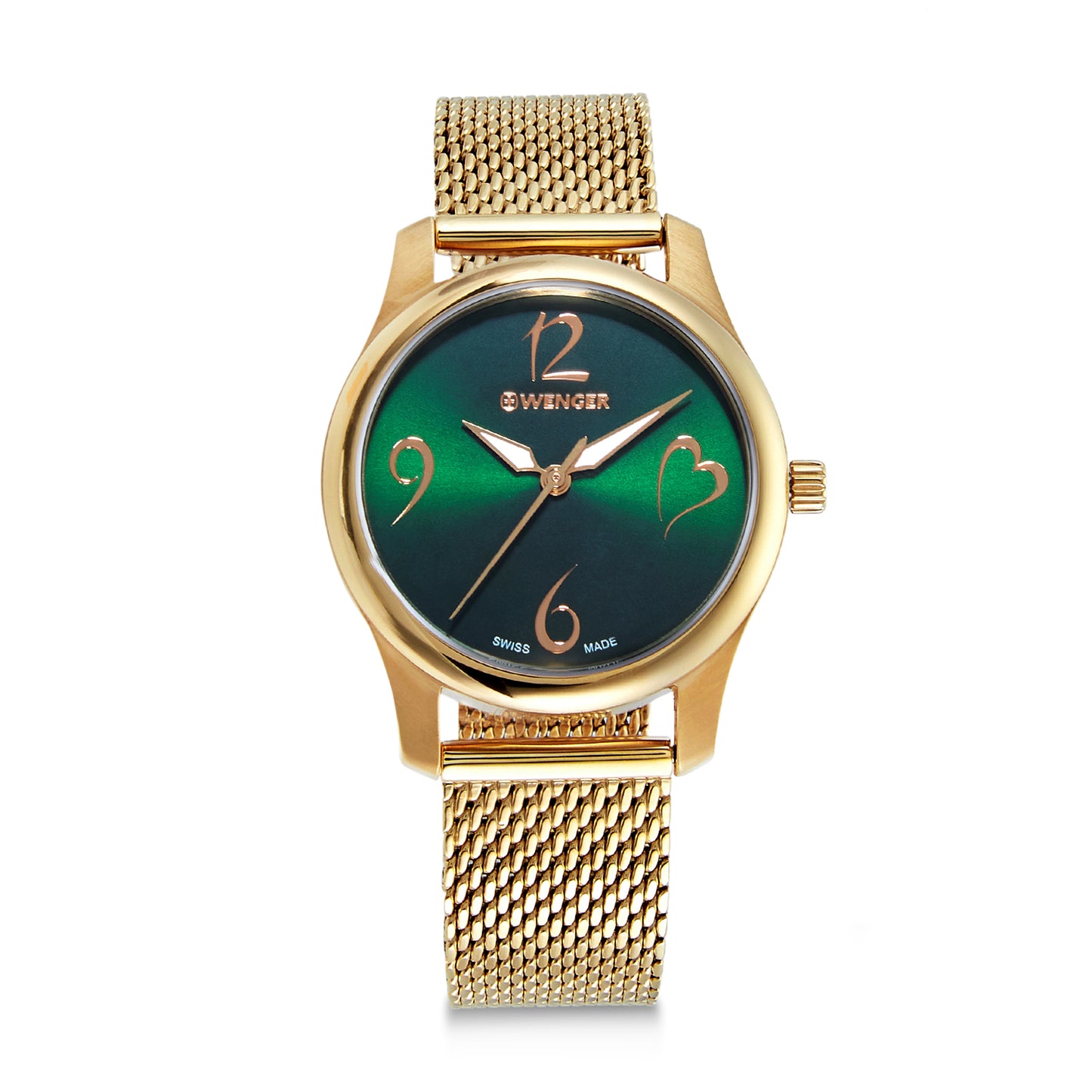 Wenger City Very 34 mm Green Dial Women Analog Watch 01.1421.121