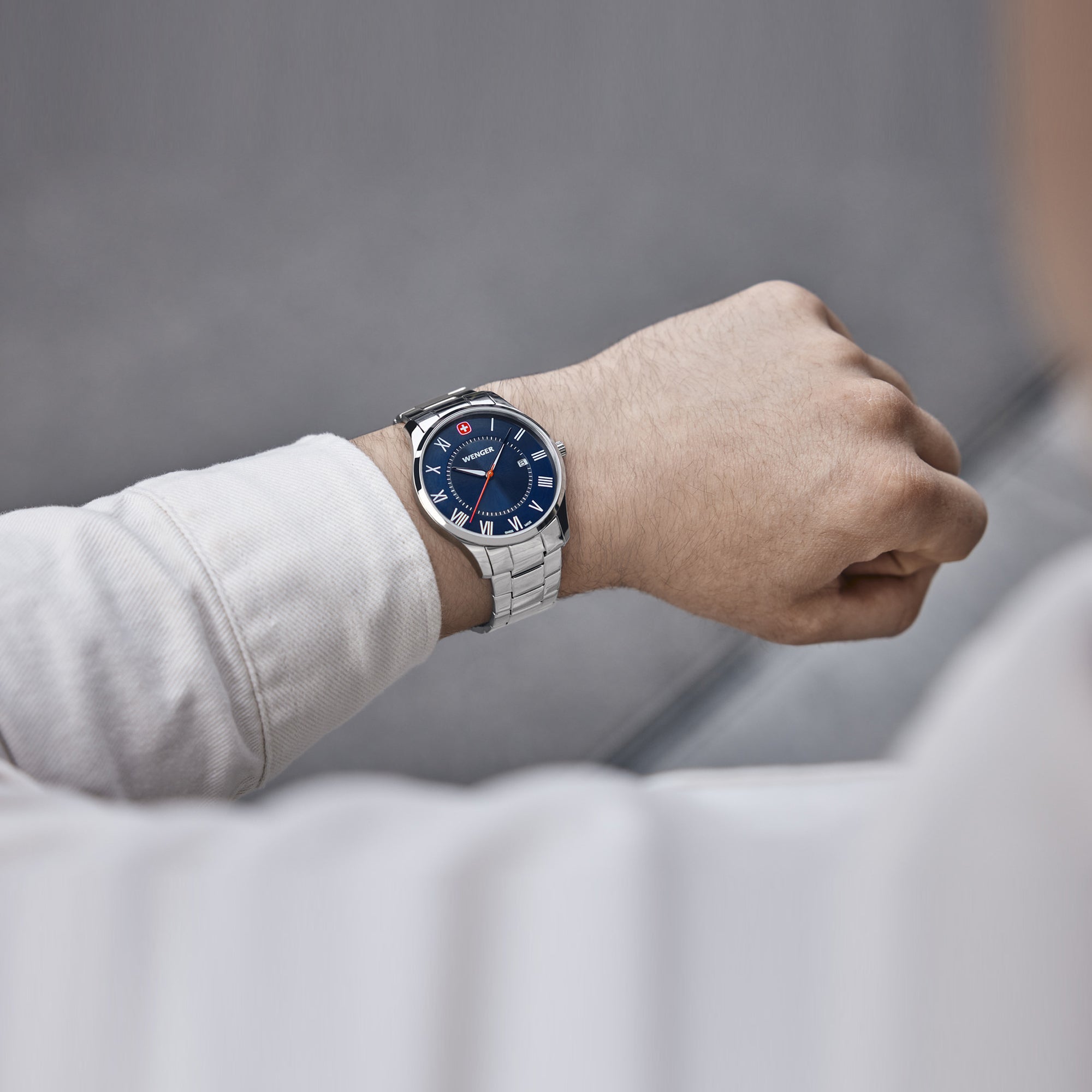 Wenger City Classic 42 mm Blue Dial Men Analog Watch 01.1441.137