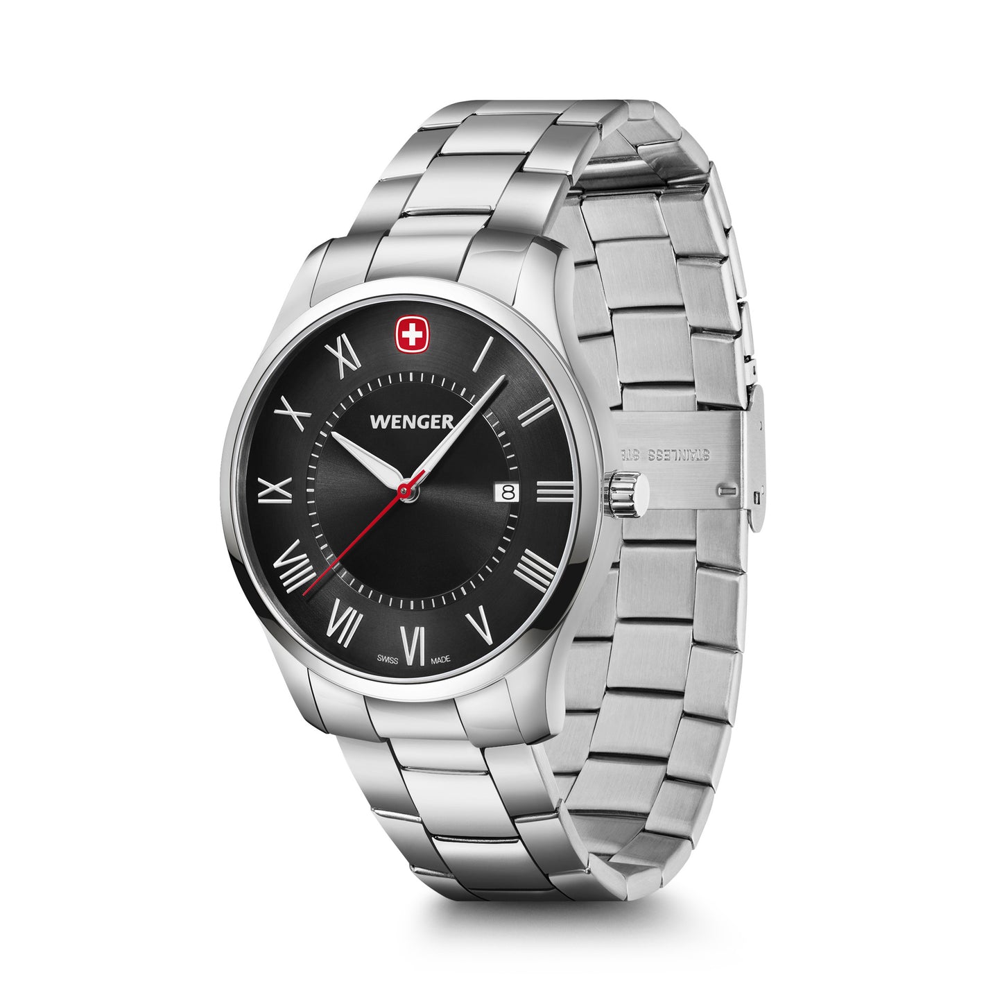 Wenger City Classic 42 mm Black Dial Men Analog Watch 01.1441.140
