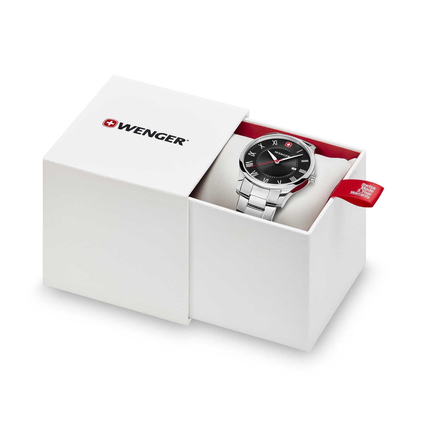 Wenger City Classic 42 mm Black Dial Men Analog Watch 01.1441.140
