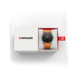 Wenger City GMT Swiss Made 42 mm Black Dial Men Watch 01.1442.104