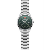 Wenger City GMT Swiss Made 42 mm Green Dial Men Watch 01.1442.107