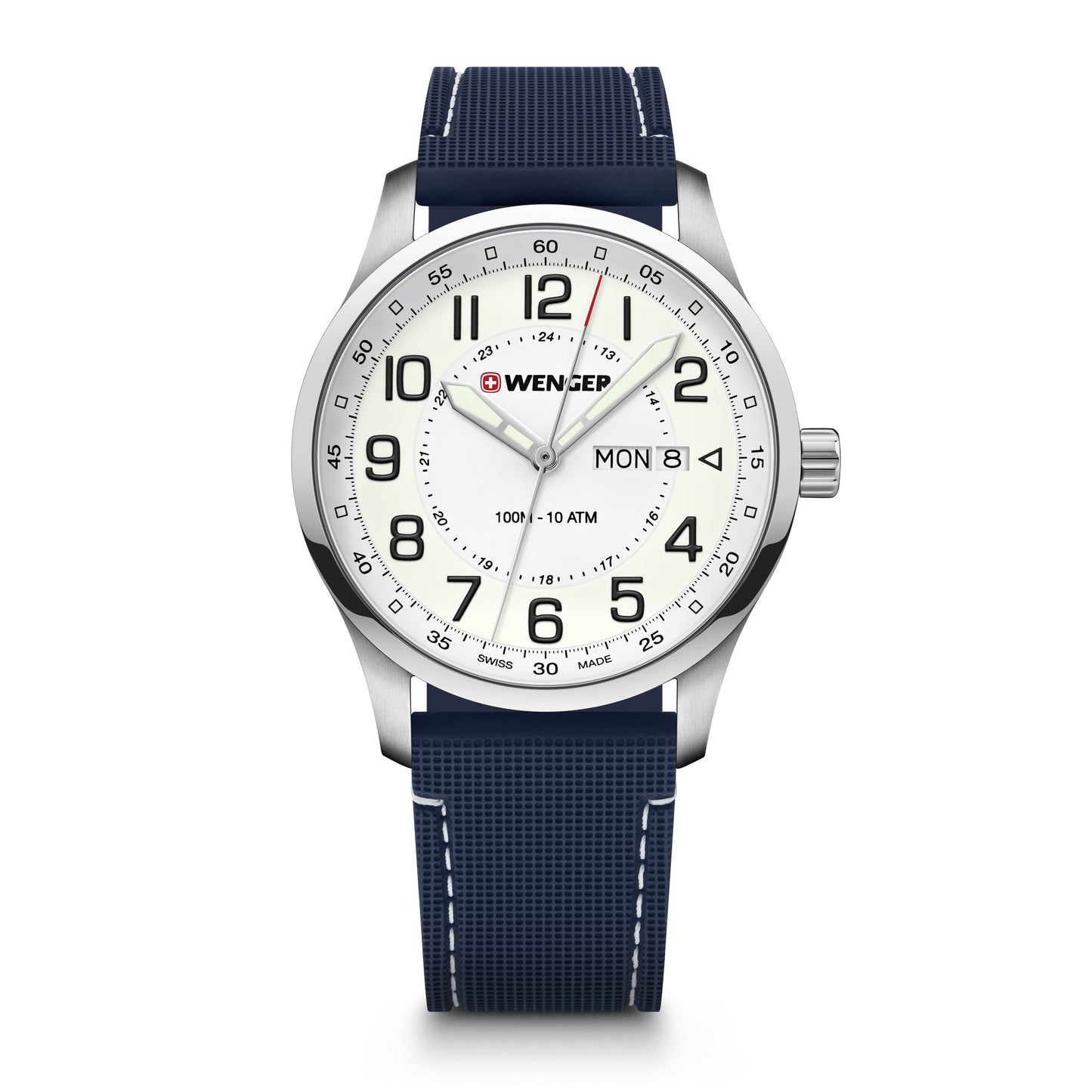 Wenger Attitude 42mm White Dial Men Analog Watch 01.1541.126