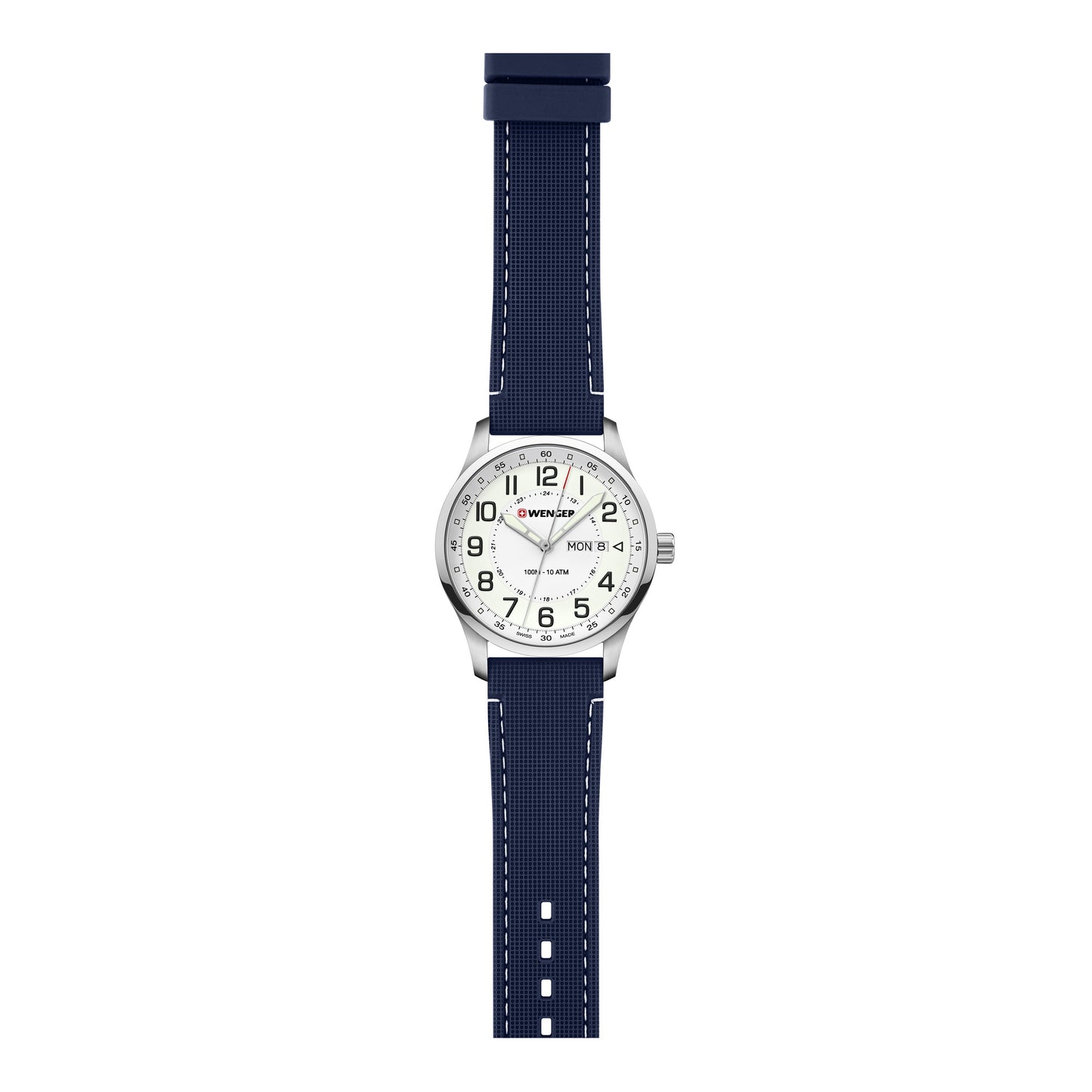 Wenger Attitude 42mm White Dial Men Analog Watch 01.1541.126